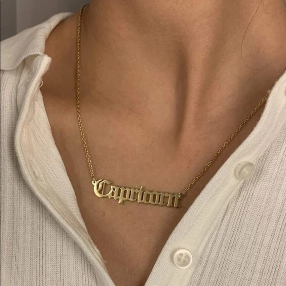 3/$30 💛 Capricorn Zodiac Necklace